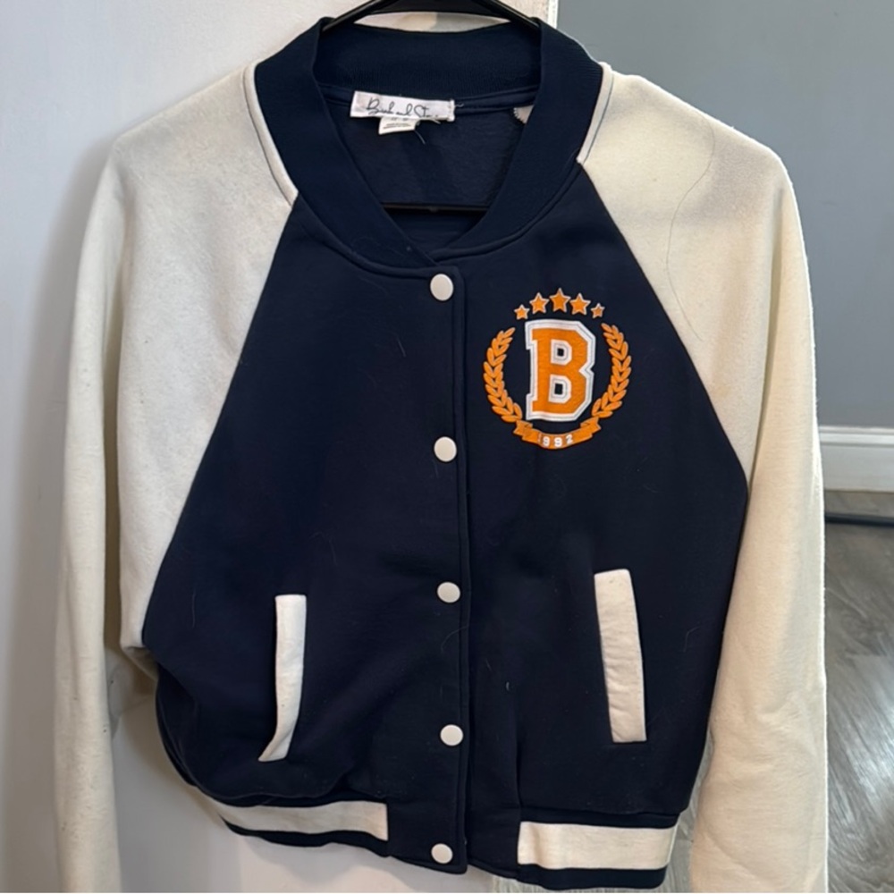 Blue and White Varsity Jacket